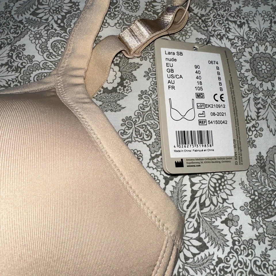 3 Amoena Women's Mastectomy Bras 40B NWT BEIGE WHITE FUSCHIA - Image 3 of 4