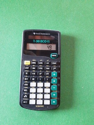 Texas Instruments TI 30 Eco RS Taschenrechner  Solar, Schwarz