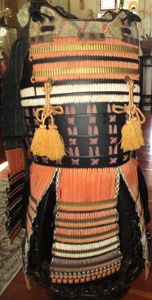 日本武士盔甲 Do Kusazuri Cuirass 二手 30 英寸 L 含 kusazuri — 第 2/4 张图片