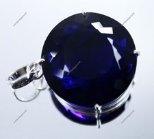 Royal Tanzanite Gemstone Handmade 925 Sterling Silver Jewelry Round Pendant