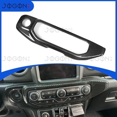 For Jeep Gladiator 2020-2024 Real Carbon Dashboard AC Climate Switch Panel Cover
