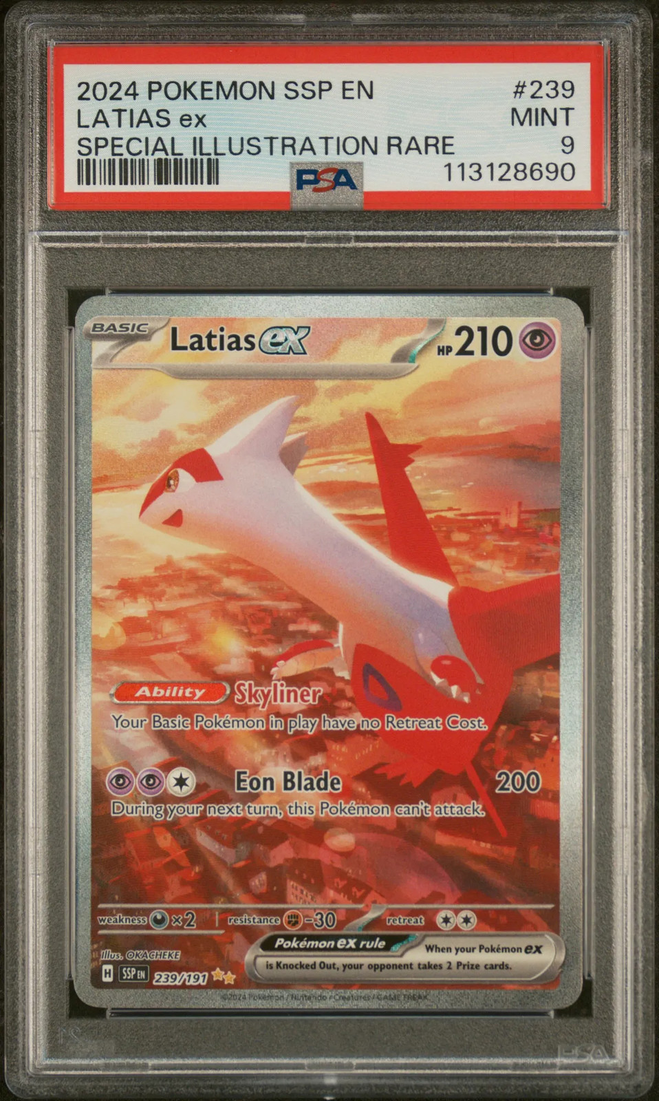 Surging Sparks Latias EX Special Illustration Rare PSA 9 #239