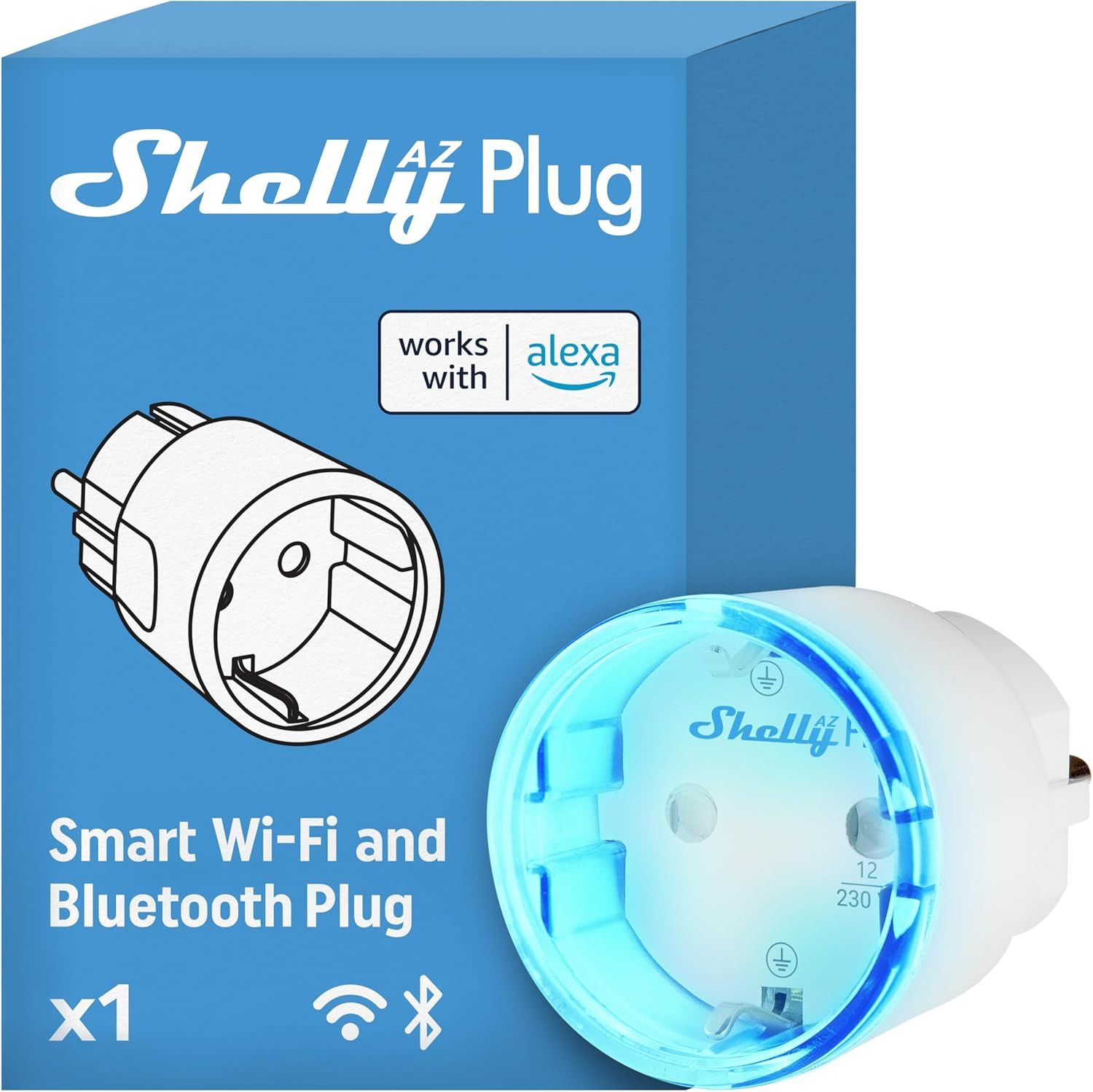 AZ Plug Bianco Smart: Presa Wi-Fi Design Minimal con Energy Monitor
