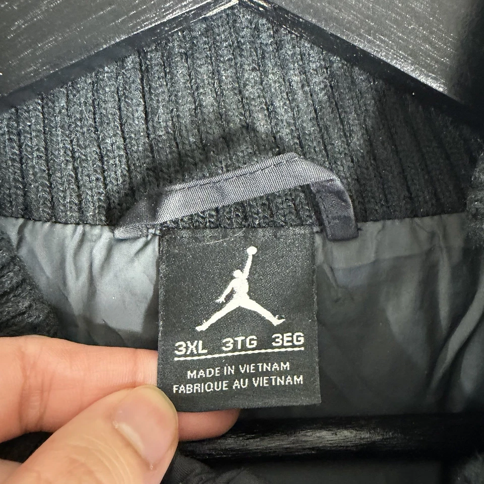 Chaleco acolchado Air Jordan para hombre 3XL negro bolsillos con cremallera utilitario Nike Y2K Foto 4 de 4