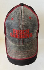 Busch Gardens Hat Strap Back Gray Black Red Contrast Stitch Tourist Souvenir