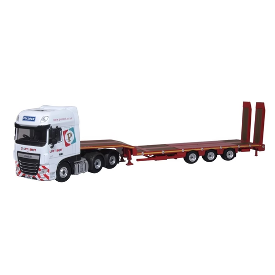 Oxford 76DXF007 Pollock Lift & Shift DAF XF Euro 6 Semi Low Loader 1:76 Scale