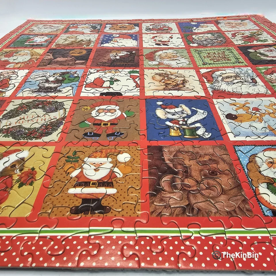 Vintage Springbok Santa's Many Faces 500+ Piece Christmas Jigsaw Puzzle COMPLETE - Image 4 of 4