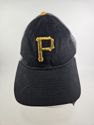 Pittsburg Pirates Hat Cap Strap Back Black Yellow New ERA Team MLB Stressed Mesh