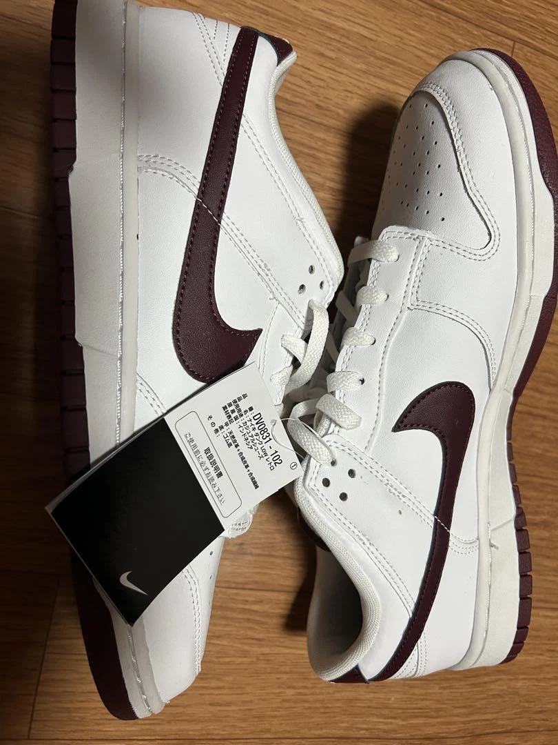 NIKE Sneakers Dunkro uomo 12.0US con etichetta bianco bordeaux