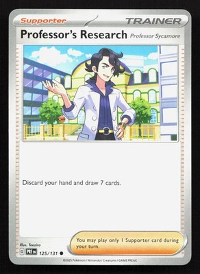 Professor's Research 125/131 Prismatic Evolutions NM Pokemon Card TCG