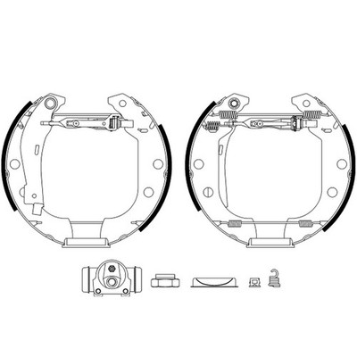 ORIGINAL  Hella 8DB 355 003-951 Bremsbackensatz Hinten für Citroën ZX Break
