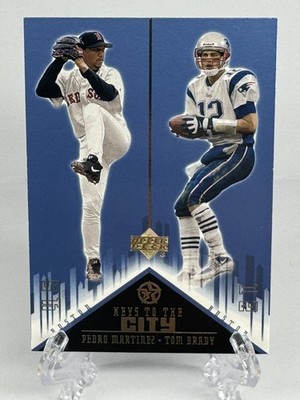 2002 Upper Deck K5 PEDRO MARTINEZ + TOM BRADY Keys To The City Insert