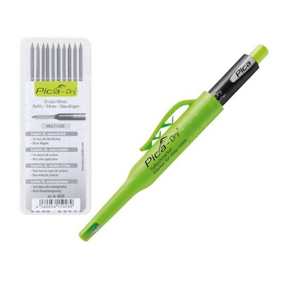 Baumarker + 10 Ersatz-Minen graphit B2 Stift Marker Bleistift Kopierstift