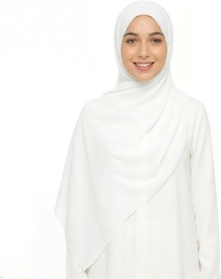 Women's Magnetic Hijab with Stitched Undercap - No Pin Chiffon Prayer Scarf