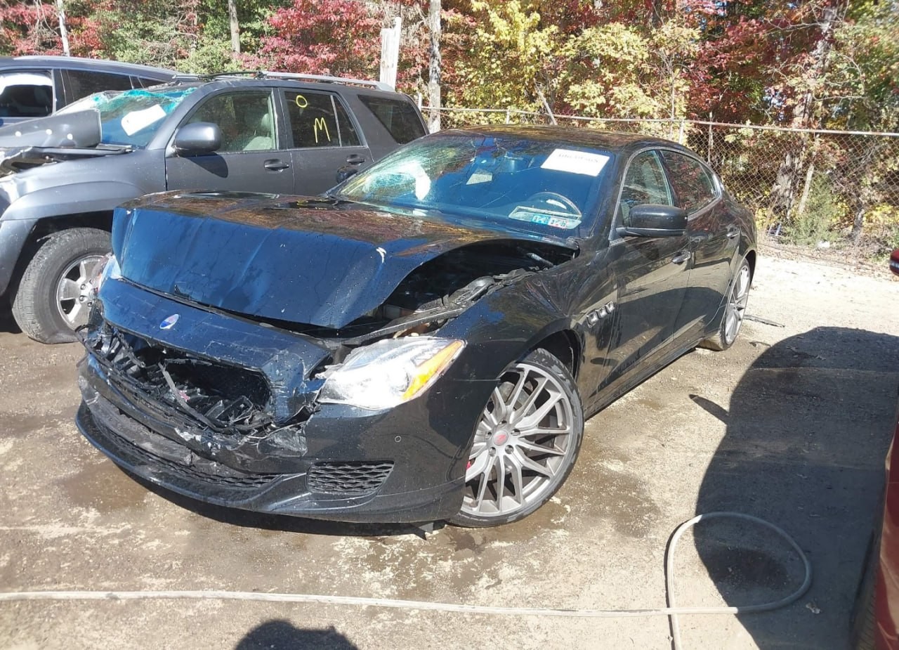 14-19 Maserati Quattroporte 2016 Rear Left Driver Door Cover Trim Panel ;:M