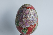 Uovo smalto diviso crisantemo farfalla cinese (76452)