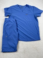 FIGS Men s Chisec Scrub Top L Axim Cargo Pants M Ceil Blue Set