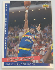 Dikembe Mutombo NBA Card Signature Moves Right Handed Hook Upper Deck 1993 #246
