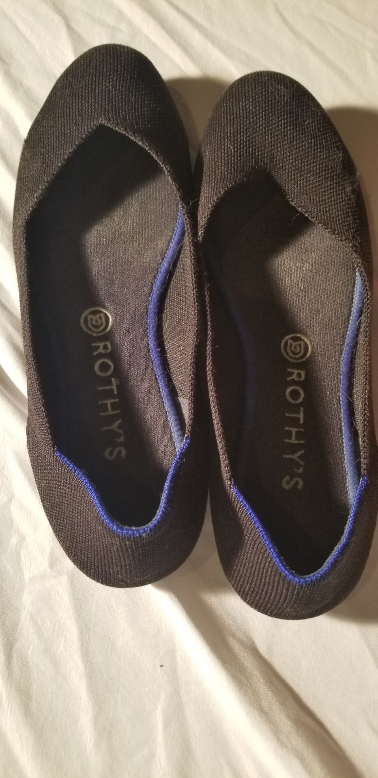 Rothy's The Flat Womens Black Round Toe Slip-On Shoes Loafers Size 10