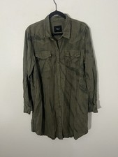 Rails Sandra Tie Dye Snap Down Shirt Dress Women's Size XL Olive Green