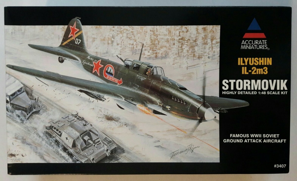 1/48 IL-2m3 Stormovik 3点セット Accurate Miniatures #3407 1/48 Scale, ILYUSHIN IL-2m3