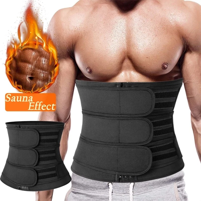 Men's Neoprene Abs Sauna Sweat Belly Slim Belt Gym Waist Trainer