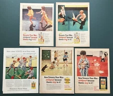 Simoniz Floor Wax Advertisements Lot of 5