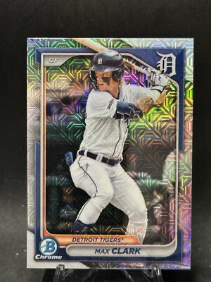 #ad 2024 Bowman Chrome Mega #BCP 195 Max Clark Mojo Refractor Detroit Tigers $3.00