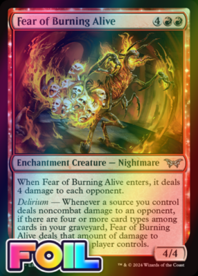 x1 Fear of Burning Alive DSK Duskmourn MTG 135 FOIL UNCOMMON M/NM