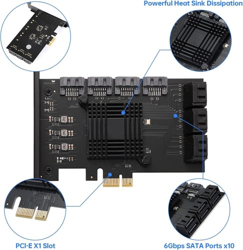 High-Speed PCI Express 3.0 SATA Controller Card - 10 Ports for Ultimate Storage - Picture 8 of 9
