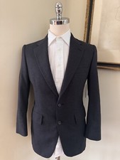 Brooks Brothers Made In U.S.A Vintage Two Button Grey Solid Blazer 40 R