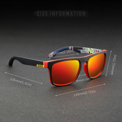 Square Mirrored Polarized Sunglasses for Men Women Outdoor  display picture 1