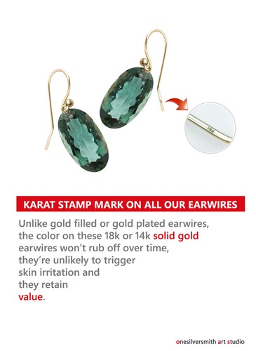ORO PURO 14K Robin Huevo Azul Arizona Turquesa Pendientes Gancho Palanca Palanca Back 8-03 - Imagen 11 de 12