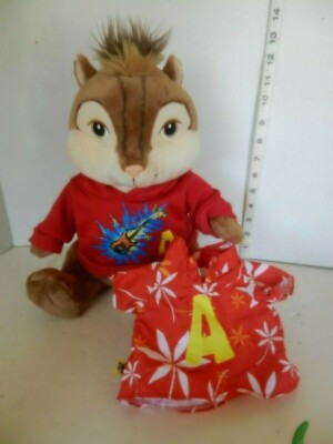 Alvin and The Chipmunks Plush Alvin Build-A-Bear Chipmunk W/ Red Hoodie