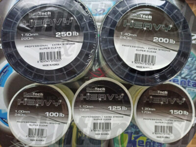 SeaTech Heavy Mono Angelschnur 100lb 125lb 150lb 200lb und 250lb Größen