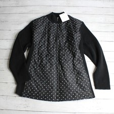 Abrigo tejido suéter de invierno Croft & Barrow para mujer talla grande 2X negro