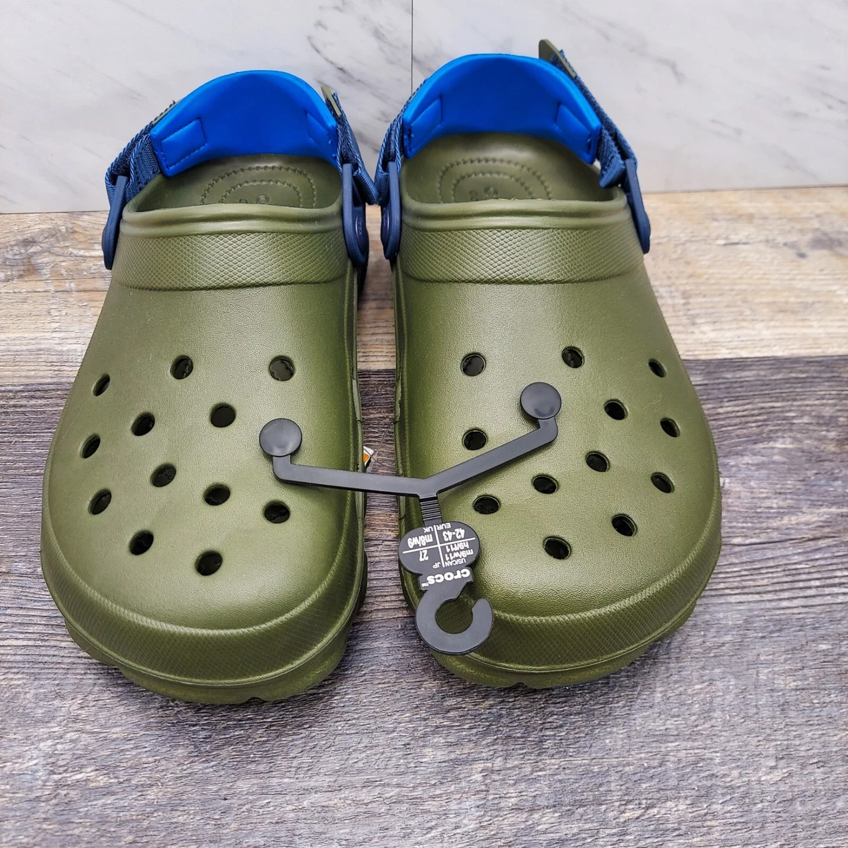Crocs Classic All Terrain Clog Slip On Army Green Navy 206340-3C7 Men's Size 9