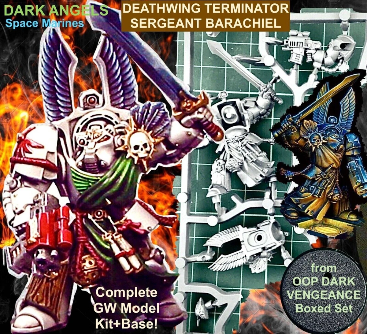 WARHAMMER 40K SPACE Marines Dark Angels Deathwing Terminators x5 avec