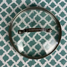 Cuisinart Glass Stainless Steel Pot Pan LID ONLY Approx 6.5 Inches See Photos