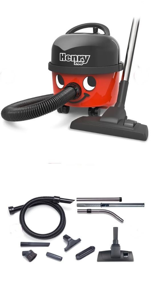 Numatic HVR200A Henry Hi Power Canister Vacuum Cleaner Red with
