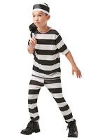Rubies HäFtlingsgefangene Jungen SträFling Halloween KostüM Komplettset Kinder