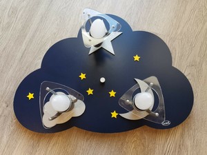 Waldi Led Deckenleuchte Kinderzimmerlampe Wolke Mond Stern Nacht Ebay