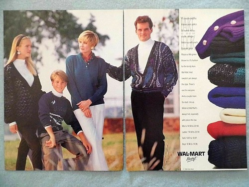 1990 Magazine Advertisement Page For Wal-Mart Department Store Clothes ...