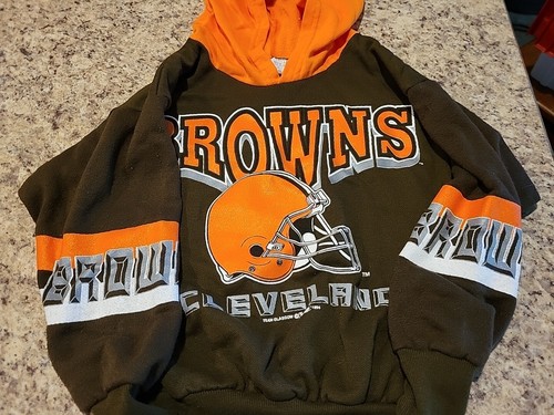 Vintage 1994 Cleveland Browns Hoodie YOUTH LARGE Brown. NFL Football - Picture 2 of 9
