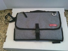 Skip Hop Diaper Changing Pad Station gray Print Clutch Organizer Baby