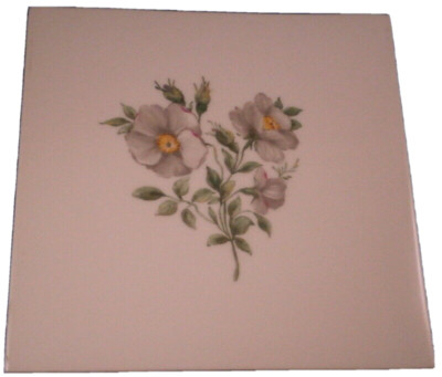 KPM Berlin Porcelain Floral Tile / Trivet / Plaque Porzellan Kachel / Bild #7
