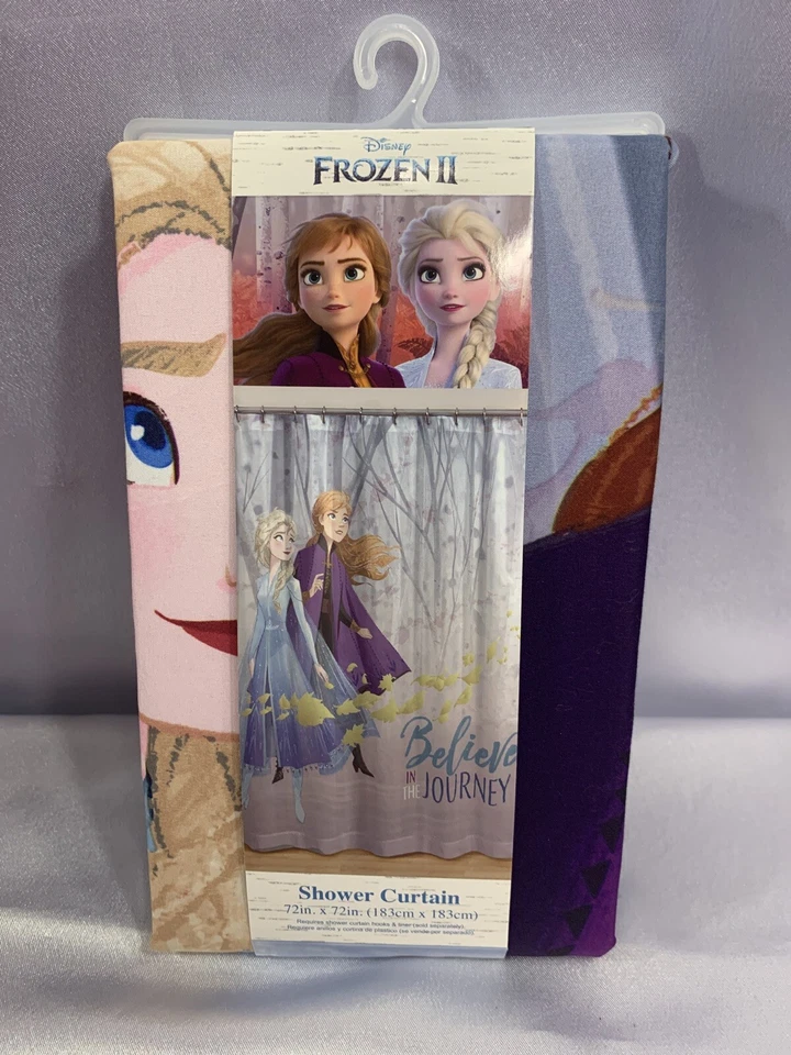 Disney Frozen 2 Tela Cortina de Ducha 72" Hermanas Elsa Anna New Believe Journey Foto 3 de 3