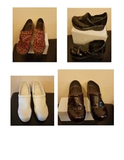 Croft & Barrow Sole Sense Ability Leopard White Black Brown Work Clogs 10