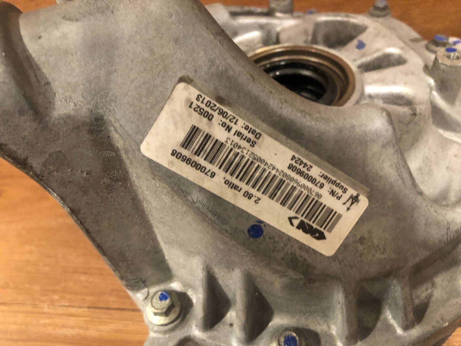 2014-2020 MASERATI GHIBLI REAR BACK DIFFERENTIAL DIFF CARRIER RATIO 2.80 OEM 38K