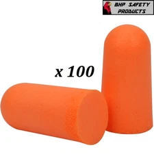 200x Ear Plugs Lot Bulk, soft Orange foam sleep travel noise shooting, earplugs